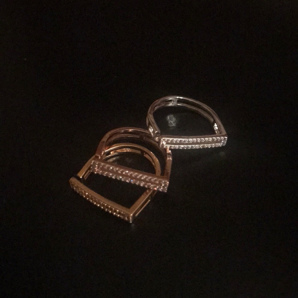 NEW TRI COLOR stackable fashion rings.